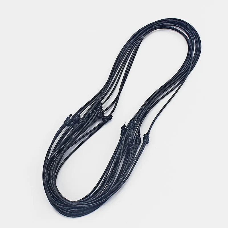 5 шт 18 &quot 27&quot черный вощеный хлопок шнур ожерелье размер 1 9 мм|cord necklace|necklace