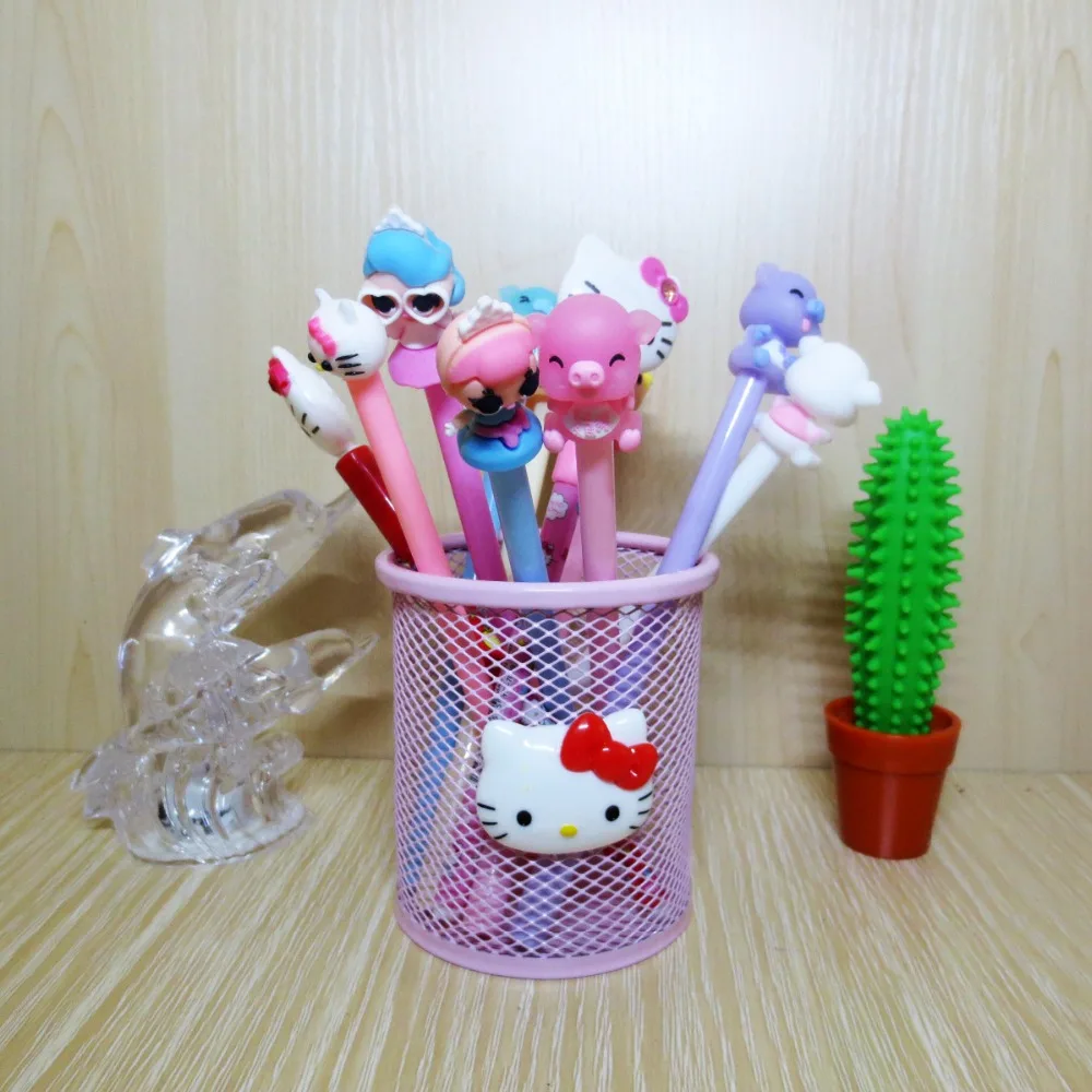 12 шт./компл. новинка мультяшная стерео кукла Hello Kitty и Pig baby0 5 мм гелевая ручка
