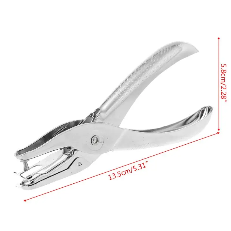 

School Office Metal Single Hole Puncher Hand Paper Punch Scrapbooking Punches 6 Pages 3mm