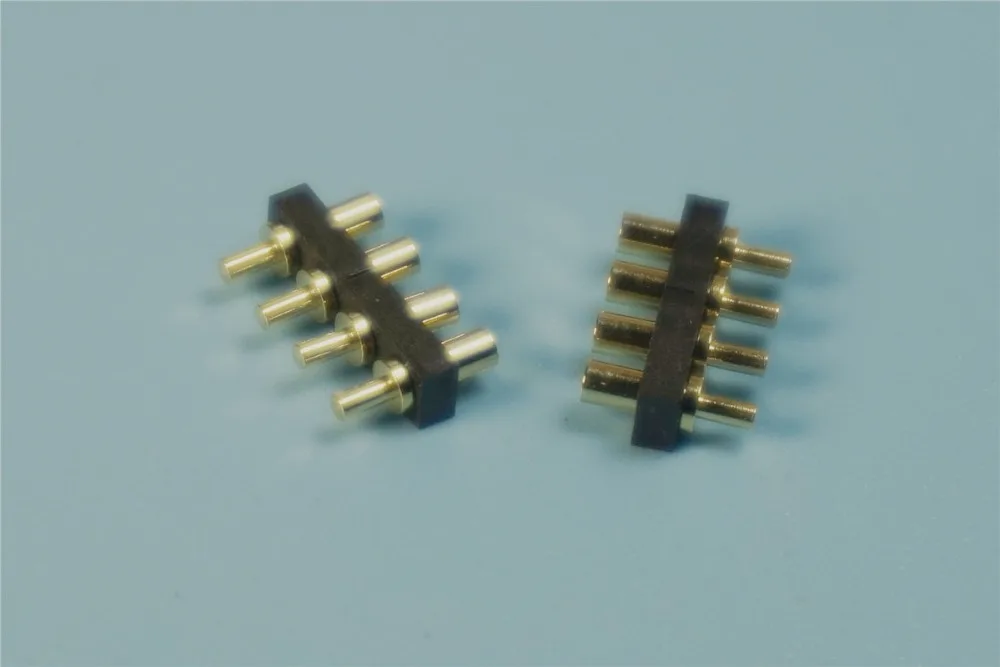 5 шт. контактная панель Pogo Pin 4 2 54 мм шаг позиции 0 высота PCB Вертикальная Золотая 1u