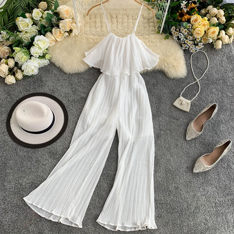 2019 новые модные женские комбинезоны женское платье с рюшами шифоновые