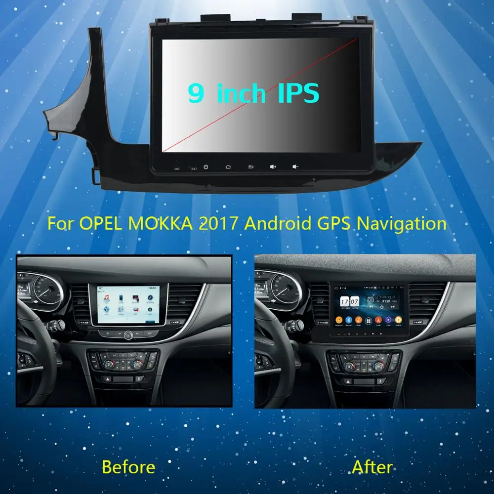 Автомобильный DVD плеер 9 &quotIPS 8Core 4G + 64G Android 0 GPS для Opel Mokka Vauxhall MOKKA 2016 2017 2018 Левый диск