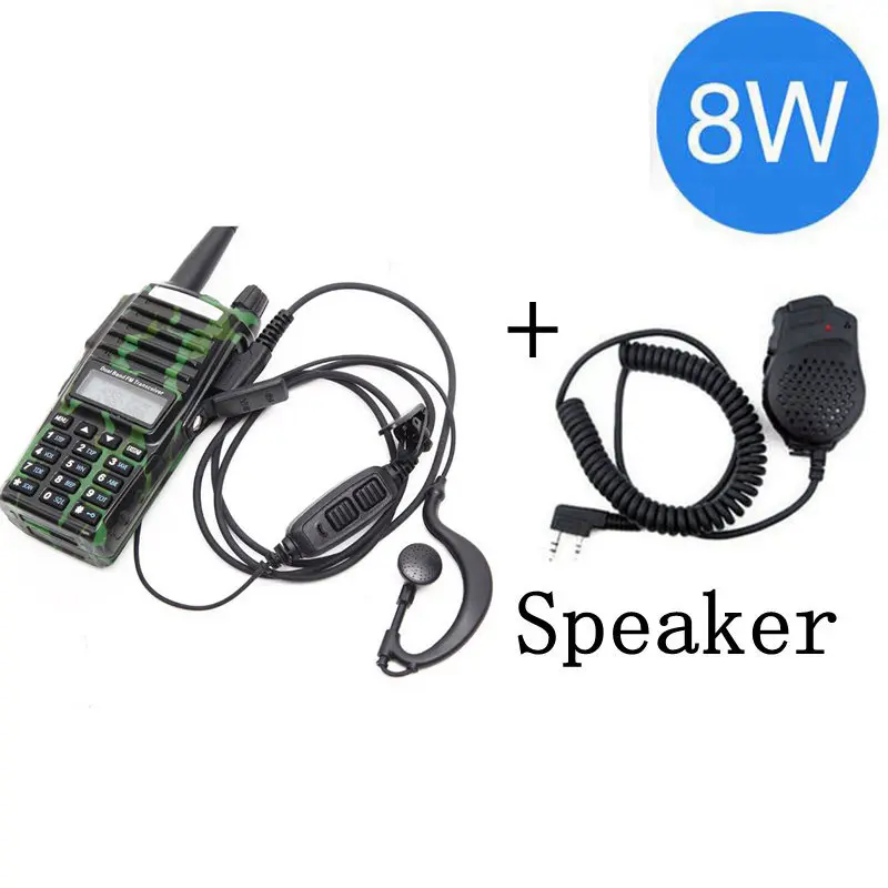 camo speaker BaoFeng UV-82 8 Вт рация Высокая мощность мощный UV82 8 Вт 10 км дальность pofung 8 Вт uv9r ham cb двухстороннее радио Охота - Цвет: camo speaker