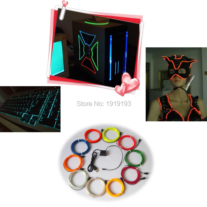 Водонепроницаемая гибкая светодиодная лента 2 3 мм на выбор с питанием от USB для