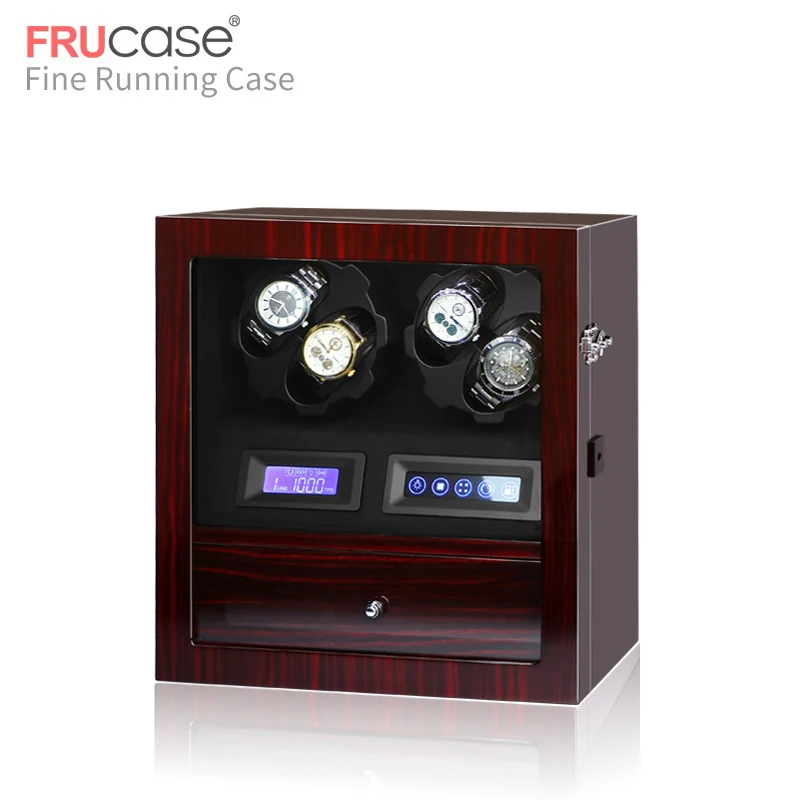 FRUCASE часы winder box часы дисплей шкаф часы коллектор с светодиодный сенсорный экран дисплей 4+ 5 - Цвет: Синий