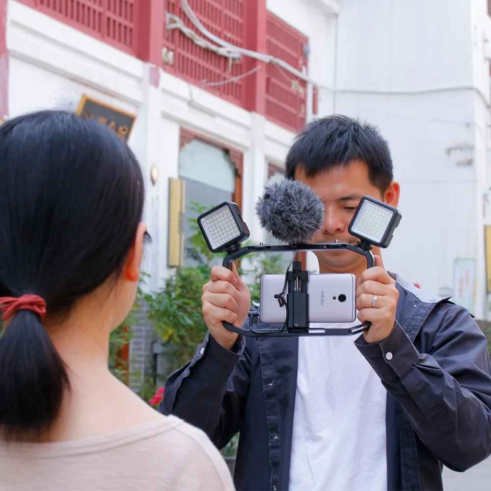 Ulanzi ручной смартфон видео Rig 3 Горячий башмак крепление Стабилизатор для iPhone X 7 8