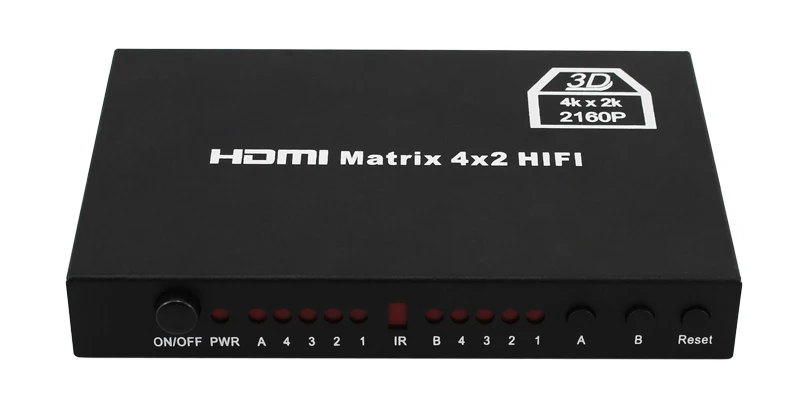 Матрица HDMI 4x2 4K Hdmi сплиттер Ultra HD 3D HIFI переключатель/сплиттер с поддержкой 4K/3D/2160P