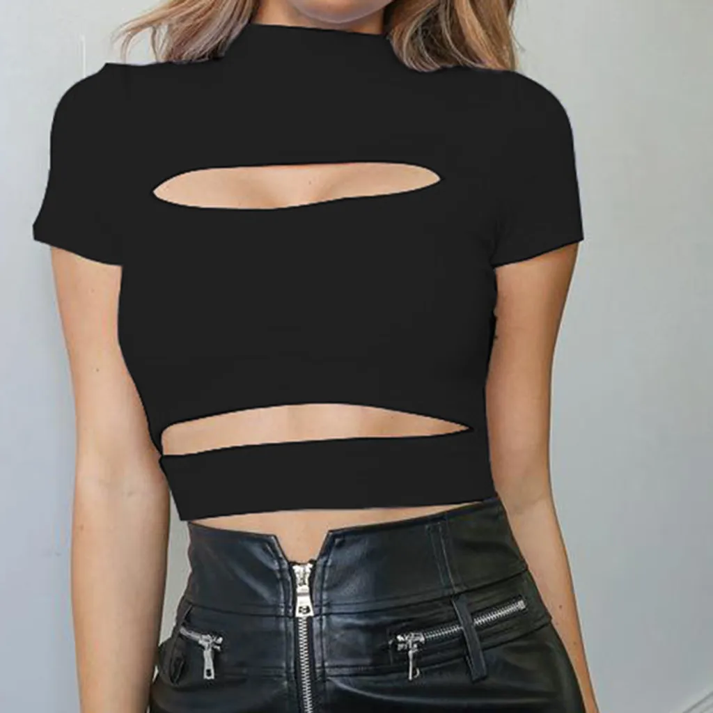 Женские рубашки повседневная Однотонная рубашка с коротким рукавом и воротником