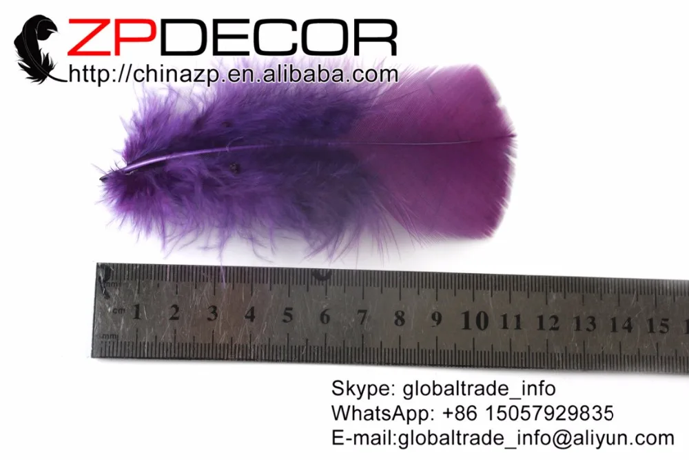 Фото Ведущий поставщик фабрика ZPDECOR 500 шт Высокое качество Fushia окрашенные турецкие Т-образные перья для свадебного украшения №5
