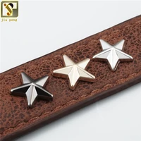 silvergun blackgold ccb plastic beads pentagram star fashion accessoires 14mm 48 spike studs sew on bags or clothing
