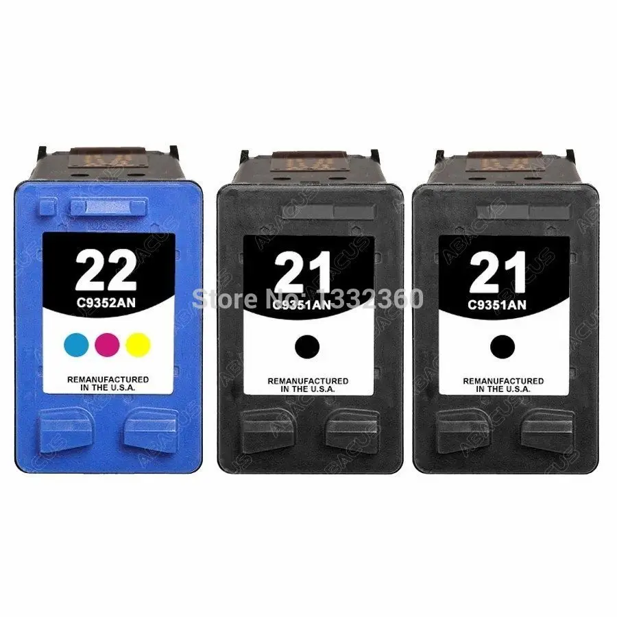 Картриджи для принтера HP 21 22 Deskjet 3915 3920 D1530 D1320 D1311 D1455 F2100 F2280 F4100 F4180 3 шт. | Компьютеры