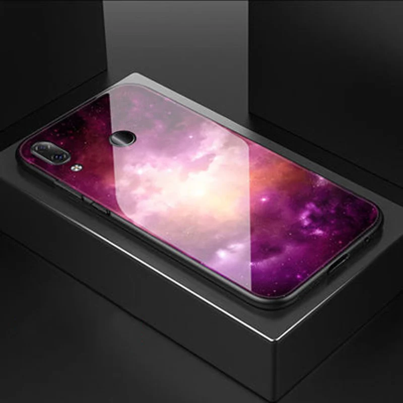 Роскошный чехол из закаленного стекла для lenovo Z5 мягкая силиконовая рамка жесткая