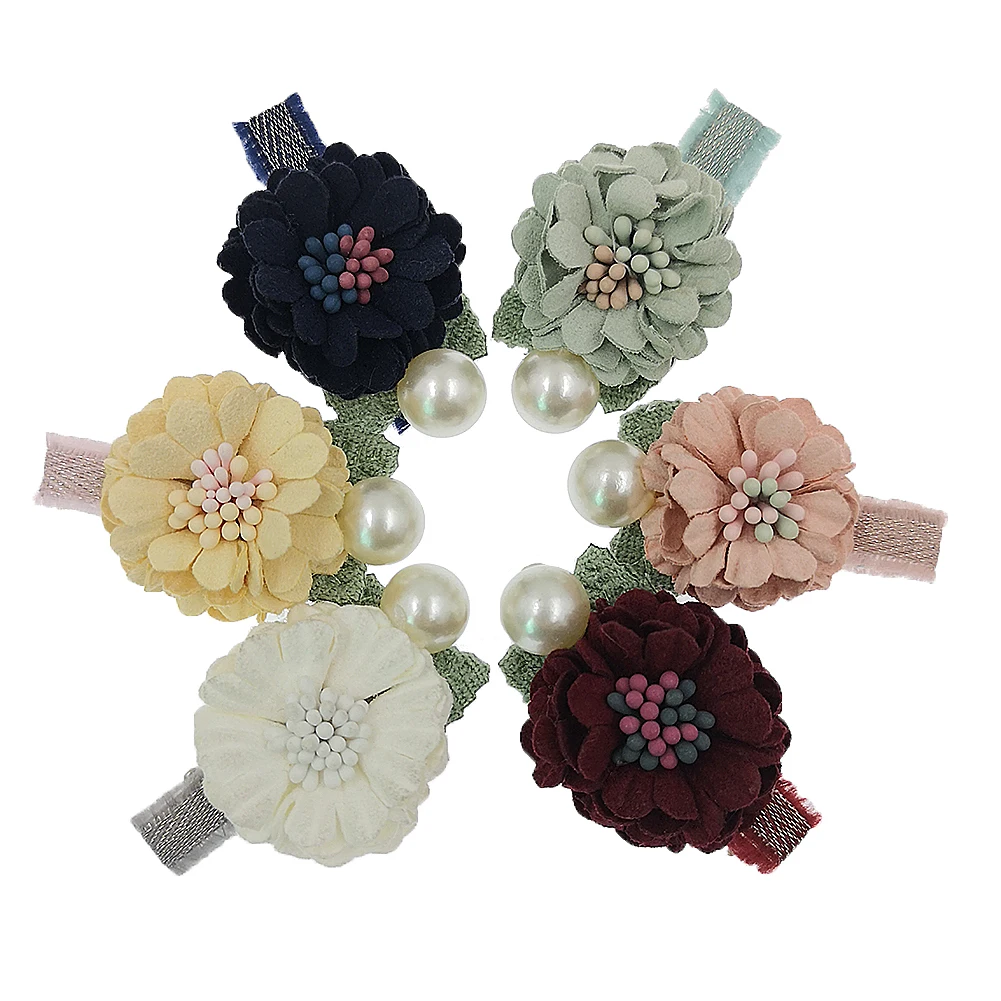 

24 Pcs/lot Girls Flower Pearl Hair Clips Hair Accessories Sweet Ladies Headwear Princess Gift Headdress Pearl Barrettes Hairpins
