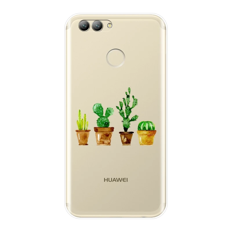 ТПУ задняя крышка для Huawei Nova 2i 3 3I 3E 2 Lite Plus кактус Флора силиконовый мягкий чехол