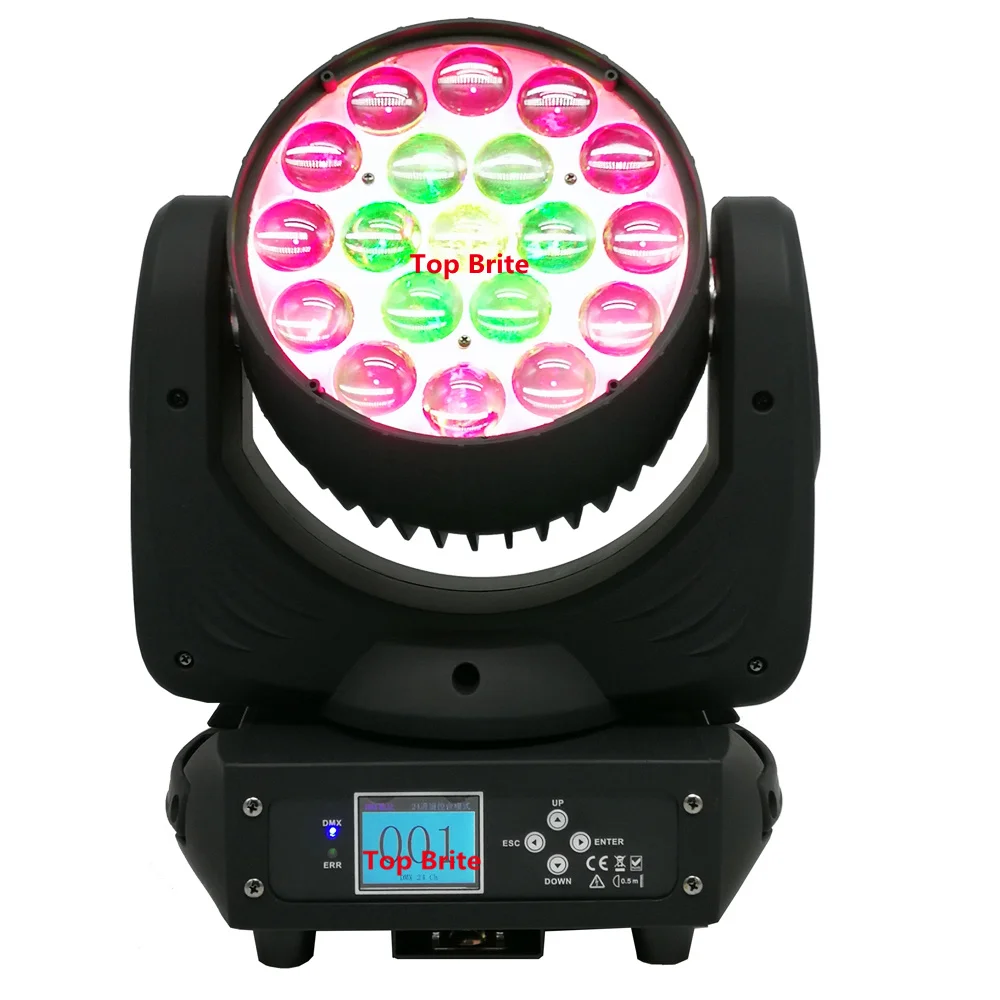 Светодиодный фонарь DMX512 4 в 1 прожектор с вращающейся головкой 19X15W RGBW для диджея