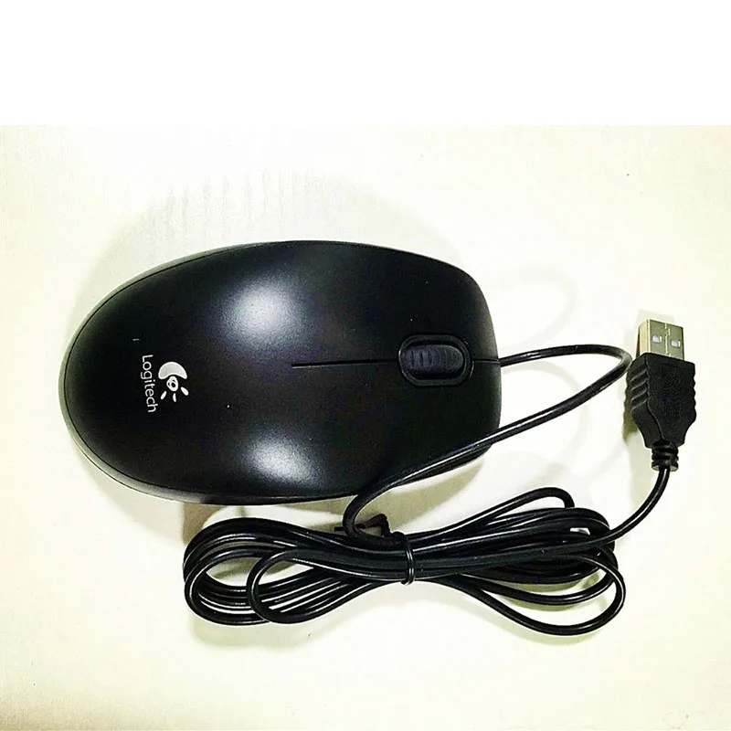 Оригинальная мышь Logitech M100r удобная черная и белая проводная универсальные мини