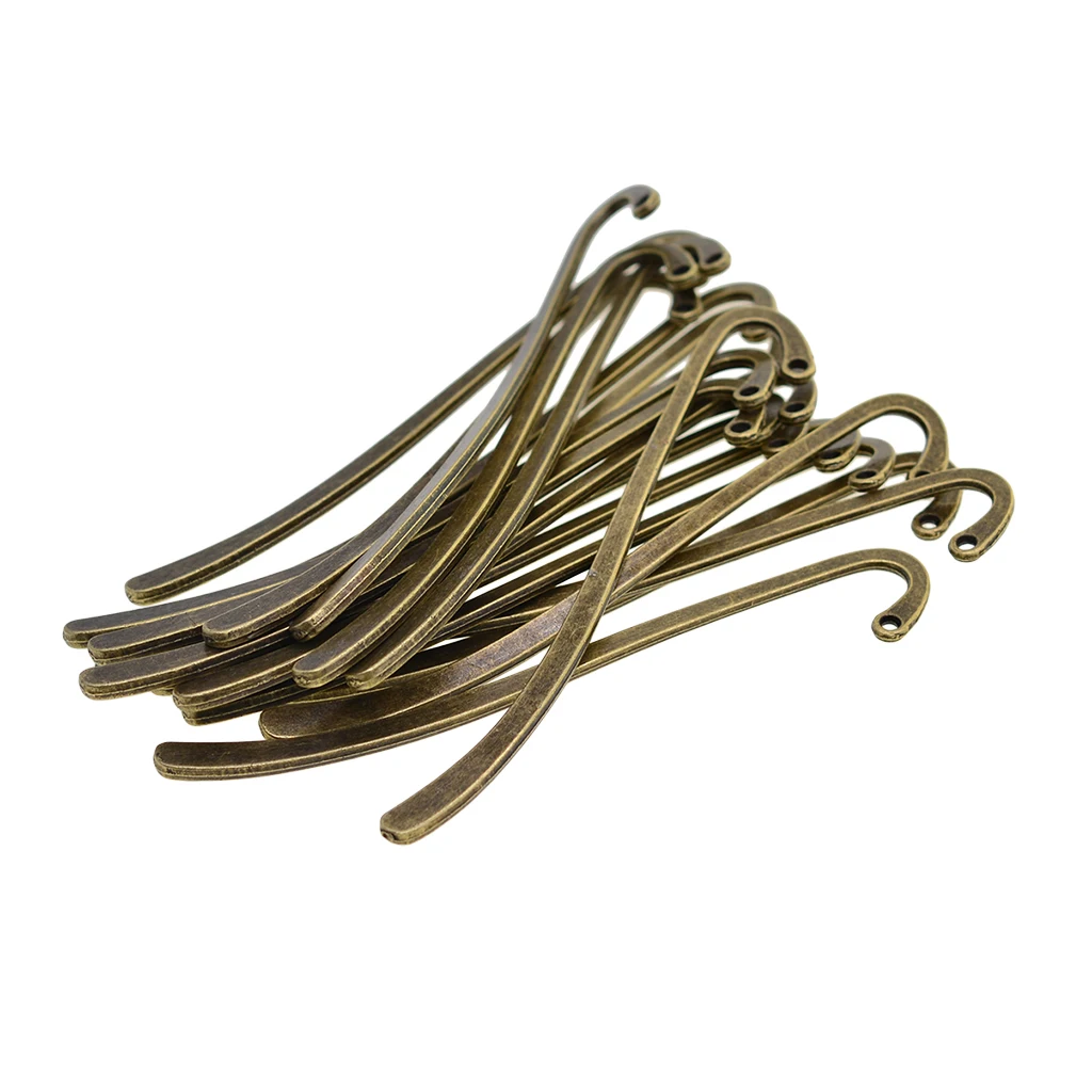 20 штук антикварный дизайн металлические закладки книга знак с крючком бисер