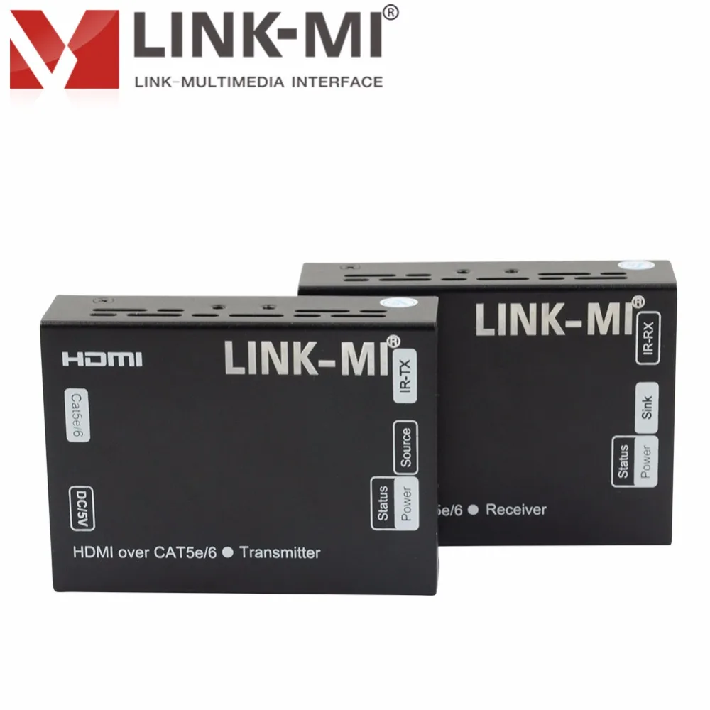 LINK MI 60 м HDMI удлинитель через один кабель Cat5e/6 3D 1080p HD видео ИК удлинитель|extensor