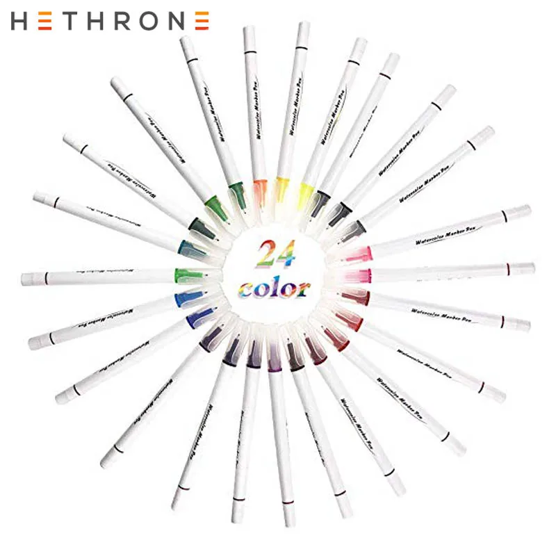 Hethrone 48 шт. цветов FineLiner рисунок акварельные художественные маркеры ручка крючок