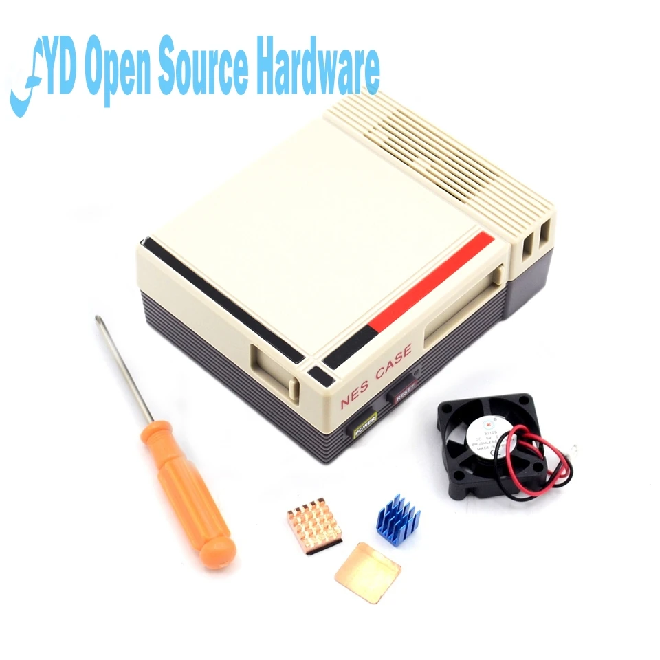 1 комплект черного чехла Retroflag Mini NES NESPI с двойным вентилятором теплоотвода