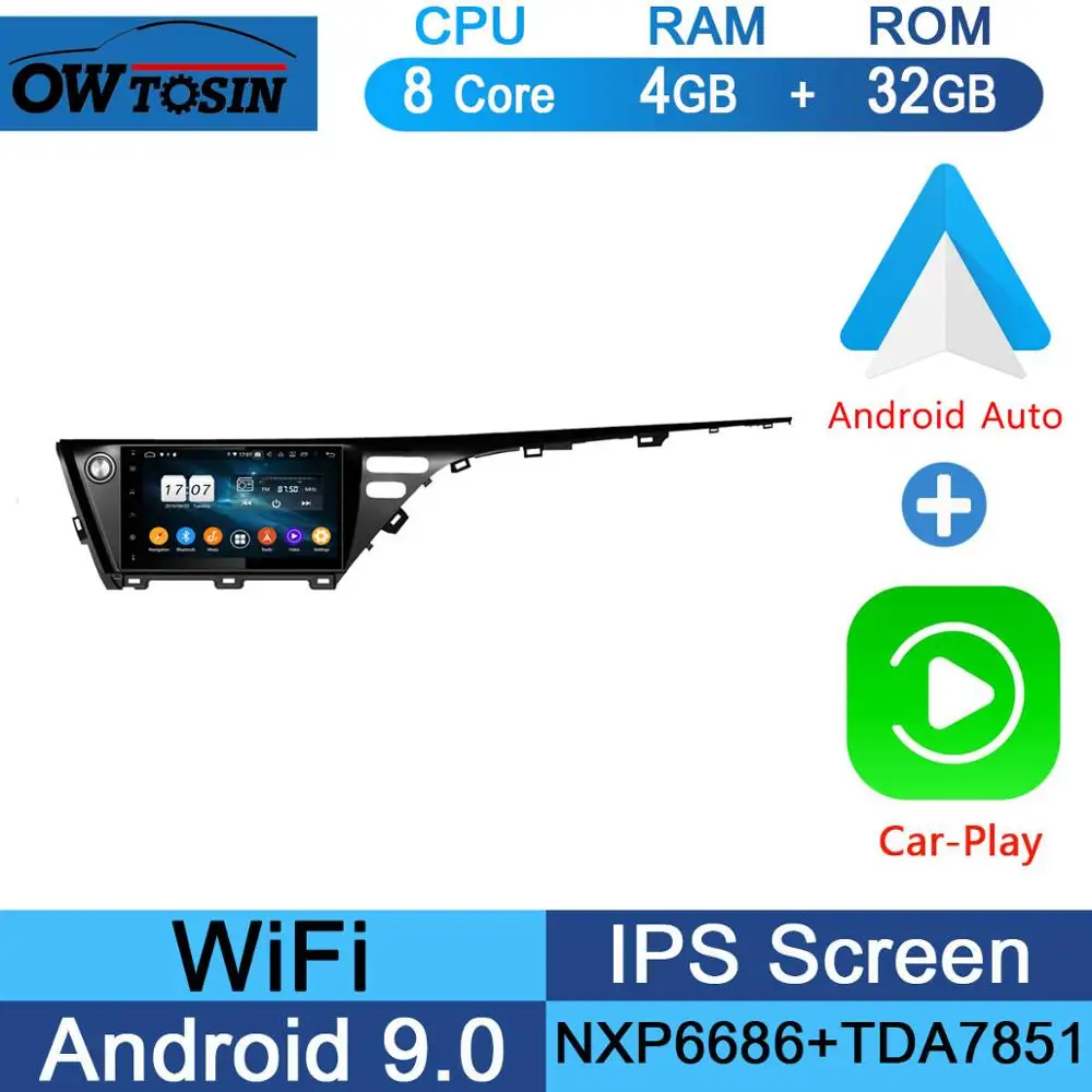 32G CarPlay Android 10," ips 8 ядерный 4G+ 64GB Android 9,0 автомобильный DVD мультимедийный радио gps плеер для Toyota Camry DSP CarPlay Parrot BT стерео - Цвет: 32G CarPlay Android