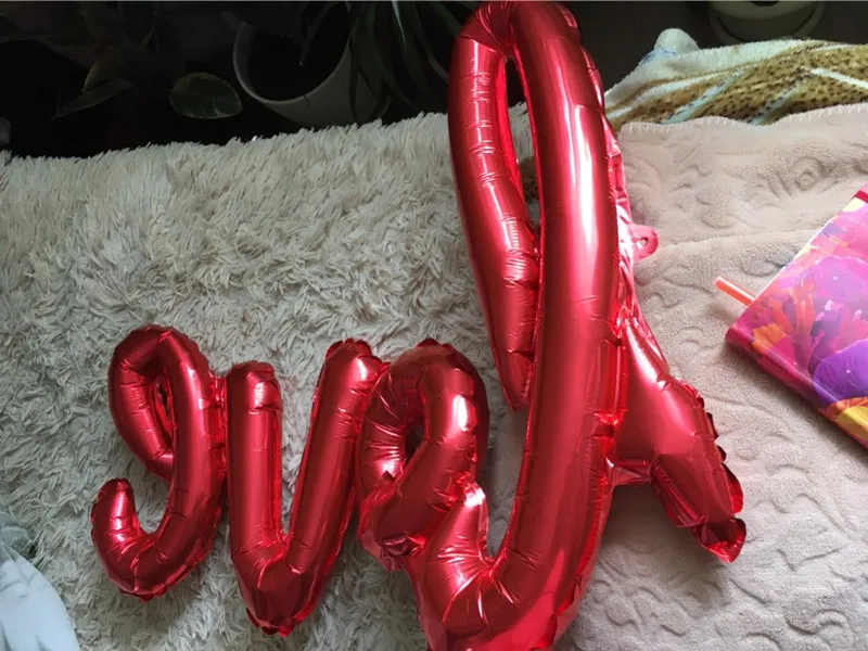 1 шт. 108x65 см большой лигатуры Love письмо Фольга свадебные шары Юбилей на День святого Валентина, День рождения надувные шары для вечеринки