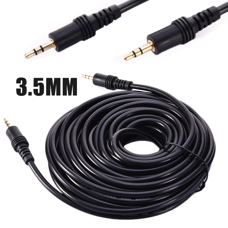 Mayitr 1.5/3/5/10M 3.5mm Male to Audio Stereo Aux Extension Cable Cord for TV Computer MP3|male male audio|3.5mm malemale audio |