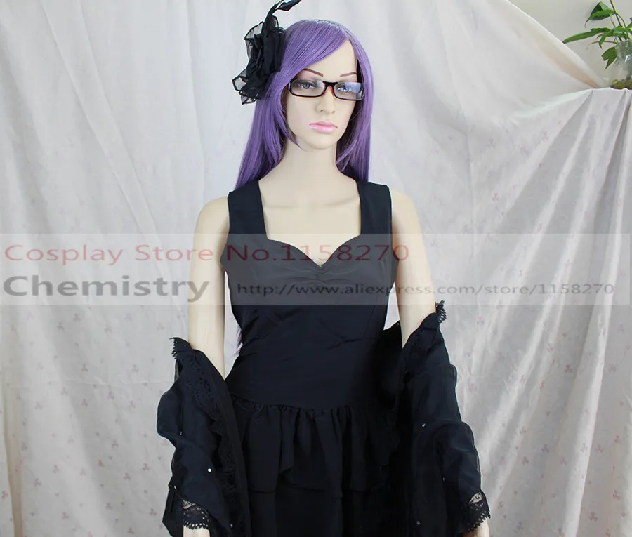 Черное платье для косплея Токийский Гуль Риз камиширо полный комплект |