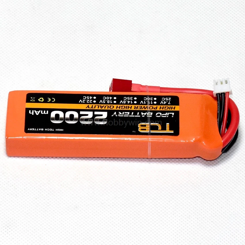 7.4V 2S 2200mAh 25C LiPo Battery Burst 40C T-plug XT60 option for RC Model Airplane Helicopter FPV Drone Racing Boat Buggy Truck | Игрушки и
