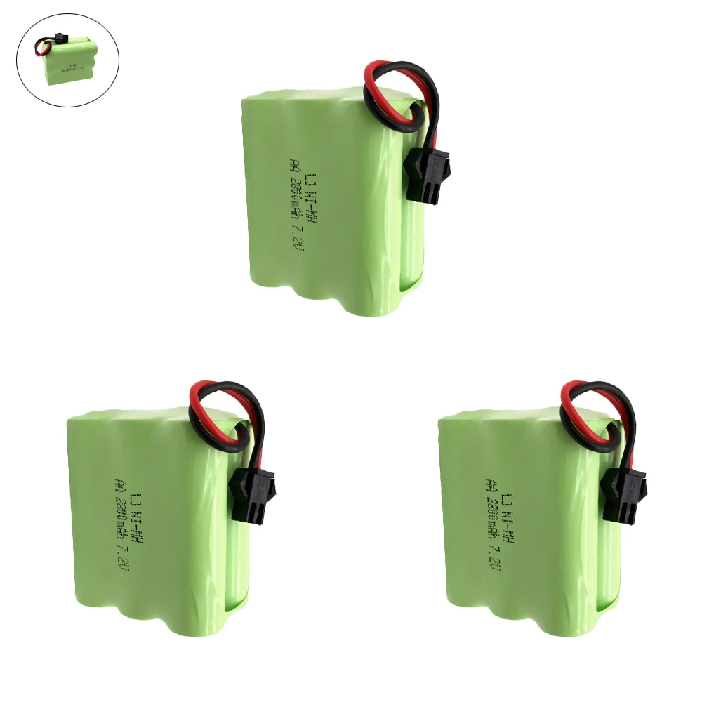 

7.2v 2800mAh AA NI-MH X Battery Remote control electric RC tank racing ship model robot rechargeable 7.2V toy nimh battery SM