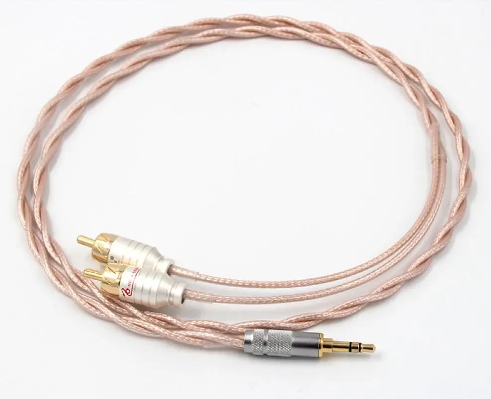 HIFI 3.5mm Jack Aux to 2 RCA Cable Audio Cable TV Box Speaker Wire Subwoofer Soundbar Amplifiers DVD