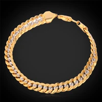 kpop charm bracelet two tone jewelry fashion style high quality gold color women men bracelets h077
