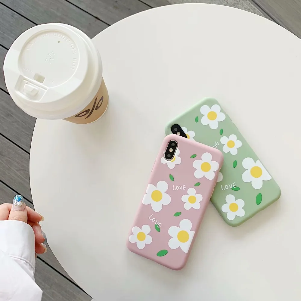 ORYKSZ прекрасный ромашка цветочный ТПУ чехол для телефона iphone XS Max X 6 S 7 8 Plus чехлы XR