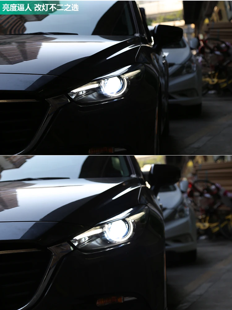 AKD автомобильный Стайлинг Головной фонарь для Mazda 3 фары- Мазда 3 Axela светодиодный фонарь светодиодный DRL Hid Bi Xenon автомобильные аксессуары