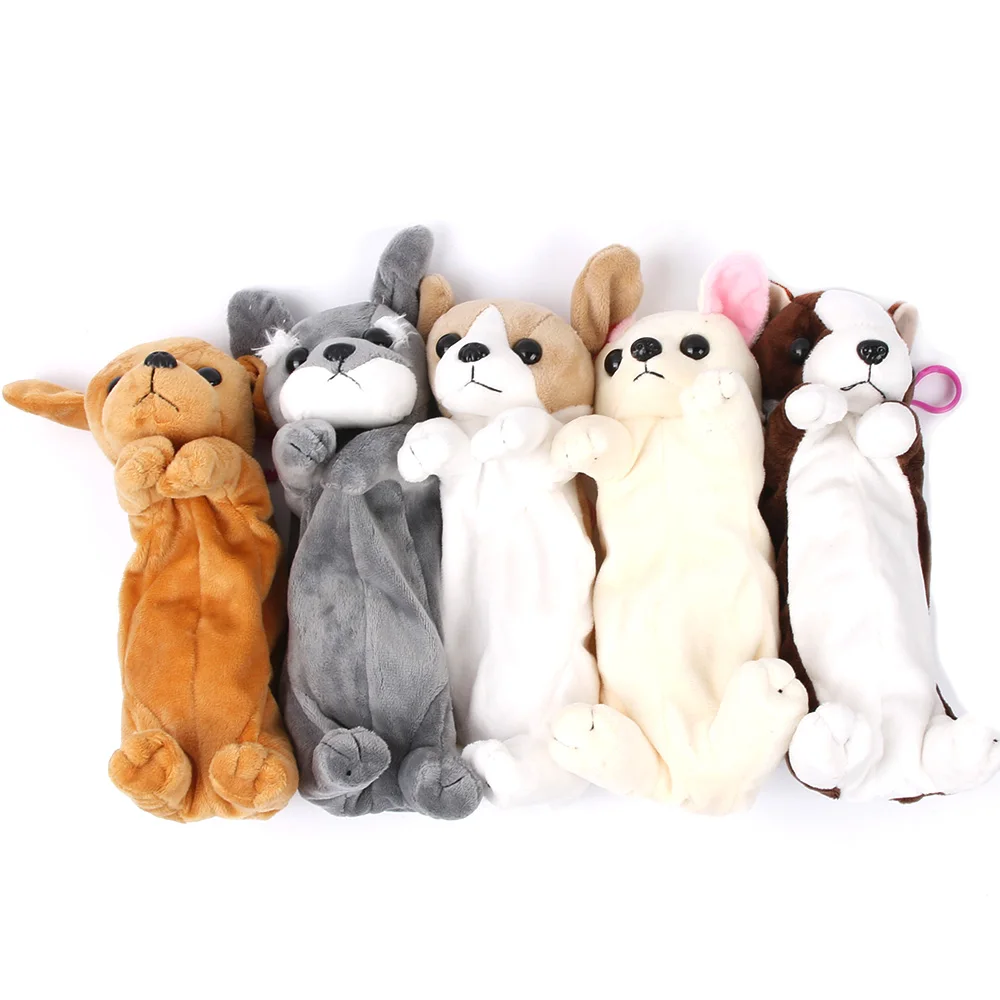 

1PCS New Kawaii Cartoon Plush Dog Puppy Pencil Case Cute Animal Pen Bag School Kids Gift