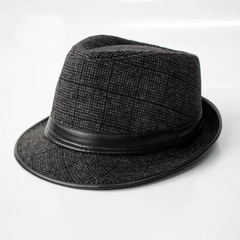 Темно-серый Модные нейлоновые сетки Fedoras взрослые зимние шапки для мужчин и женщин нейтральная широкополая джазовая шапка - Цвет: Темно-серый