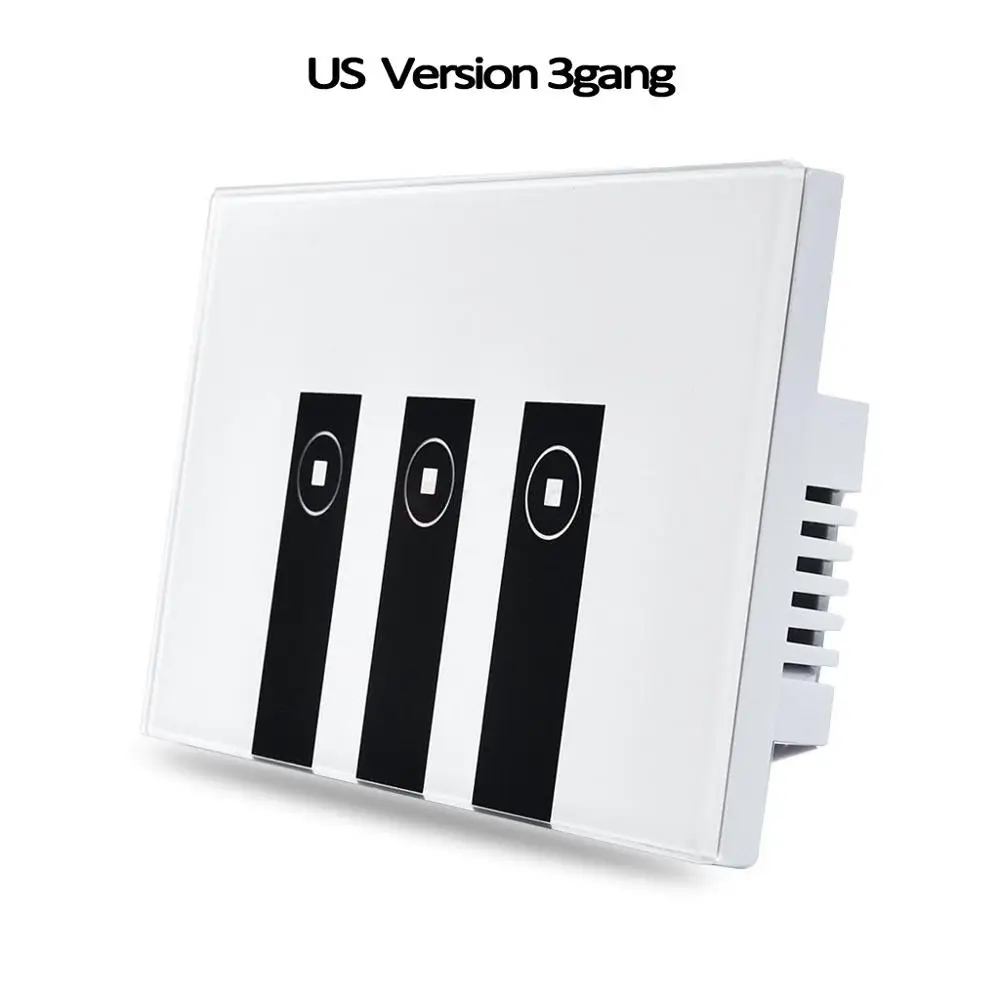 US 3gang EWelink Wifi переключатель для умного дома US 1/2/3 настенный светильник Беспроводной переключатель дистанционного Управление через работает с Alexa Google Home - Цвет: US 3gang