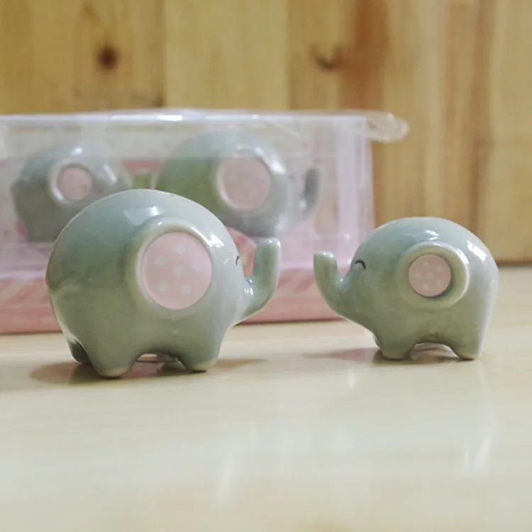 Оптовая продажа 200 комплектов = 400 штук маленький арахисовый слон фарфоровая соль