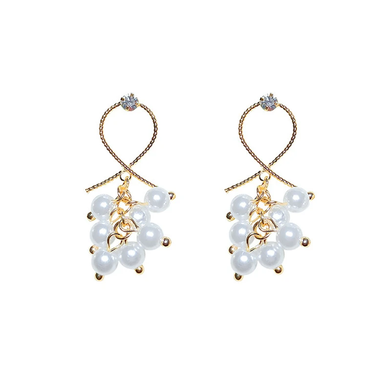 

Hot Fashion White Pearl Earrings For Women Statement Jewelry Summer Beach Gold Color Drop Earrings Bijoux Mujer L4E729