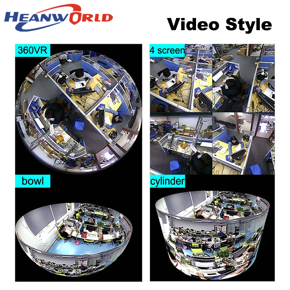 Умная веб-камера Heanworld 360 градусов Беспроводная мини-камера 960P Wi-Fi ночное