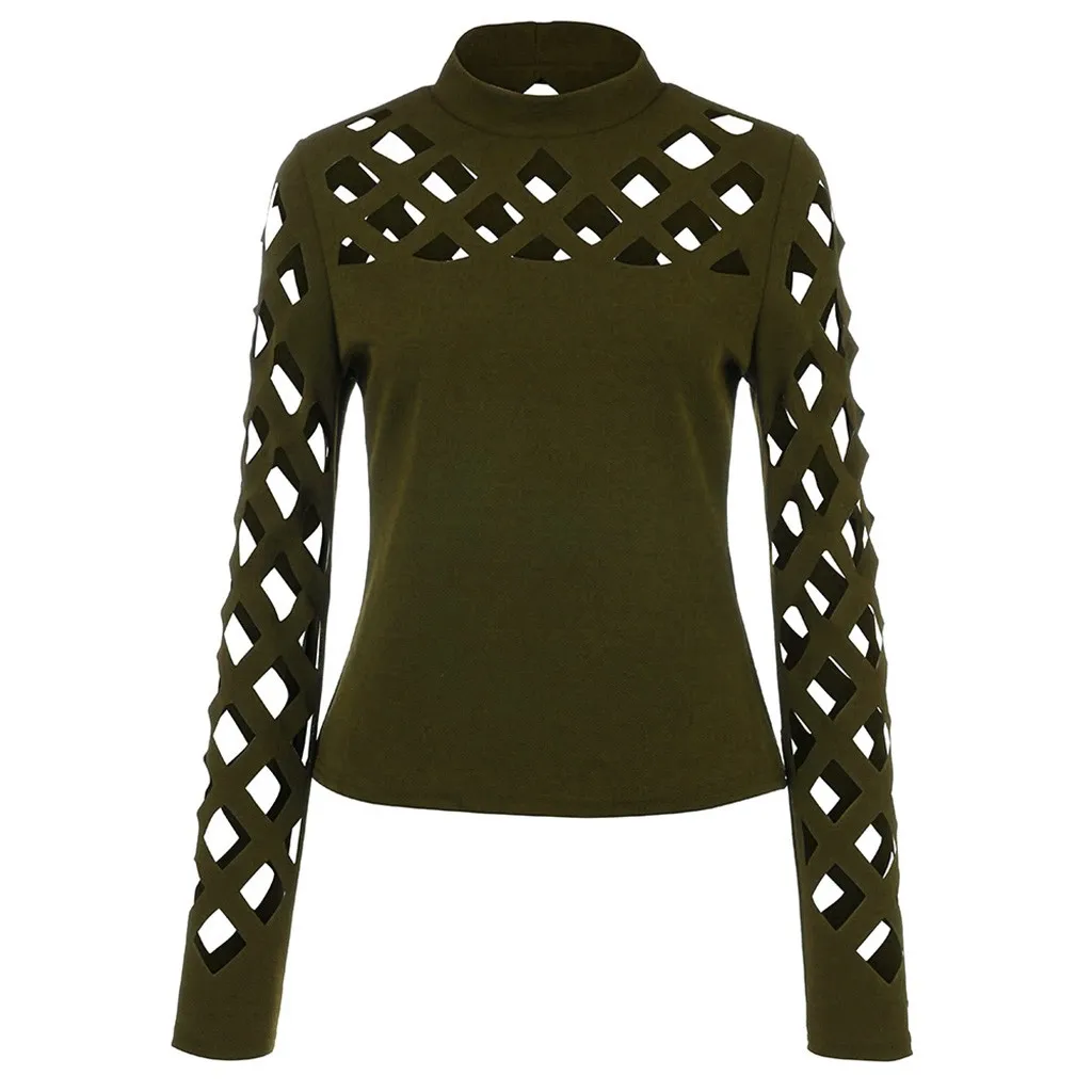 Женская футболка с круглым вырезом и длинным рукавом | одежда