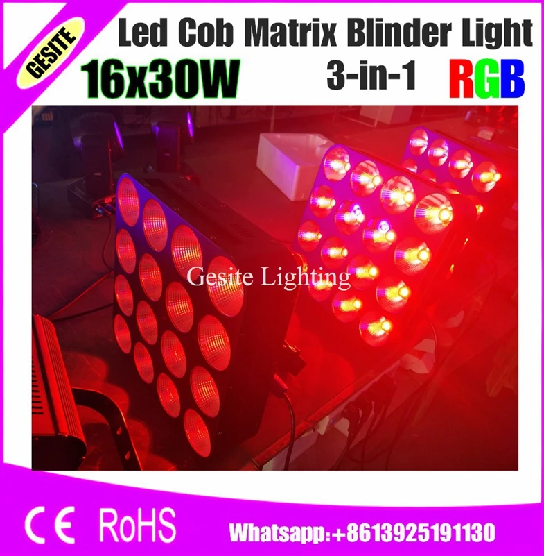 2 шт./лот 16*30 Вт RGB 3в1 COB DMX Led матрица 4X4 Bliner сценический свет хороший DJ|stage light|dmx ledcob dmx