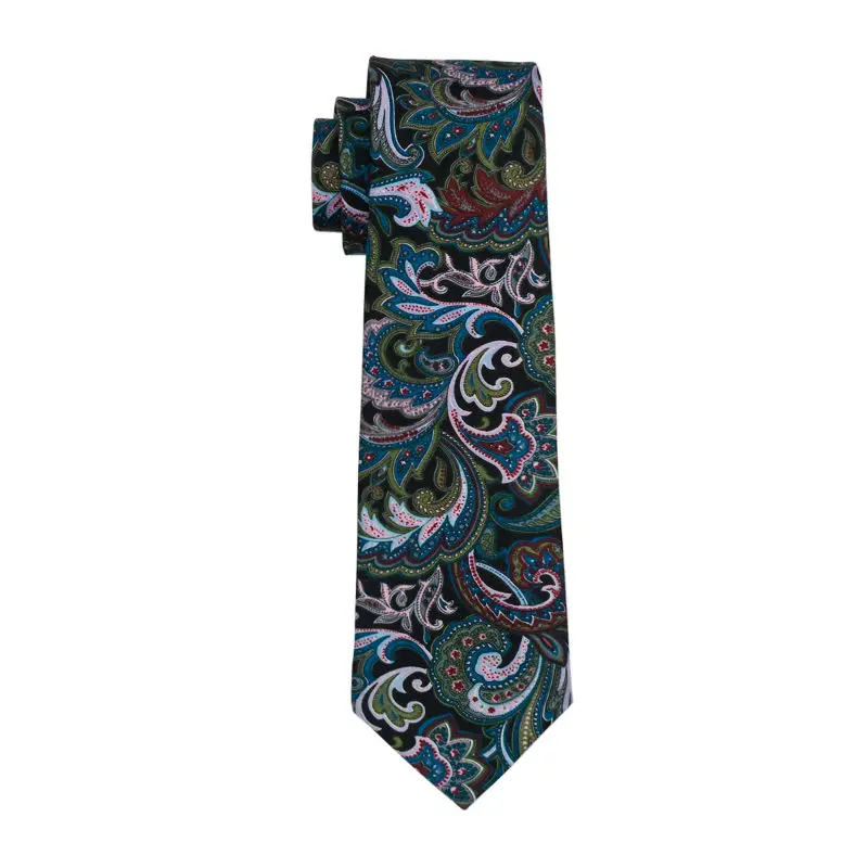 

FA-1338 Barry.Wang Floral Men's Tie Cotton Ties For Men High Quality Necktie For Wedding Party