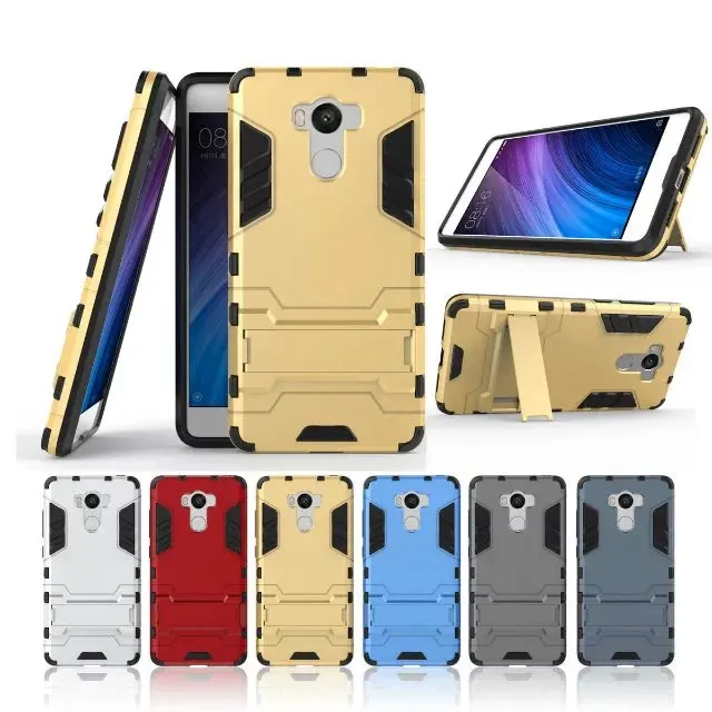 Luxury Hybrid case For Xiaomi Redmi 4 4Pro Prime Hard with stand Armor protective back cover for xiaomi redmi4 pro phone shell |