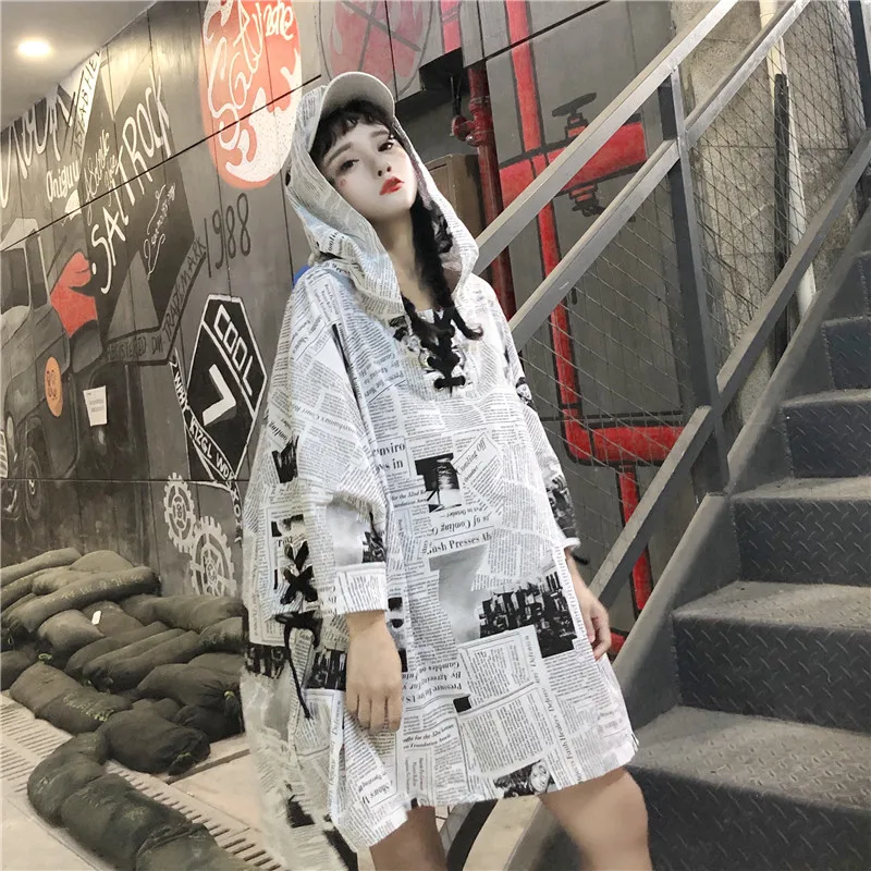 Новинка 2019 рубашка Harajuku Ulzzang корейский стиль бойфренда свободные ретро топы с