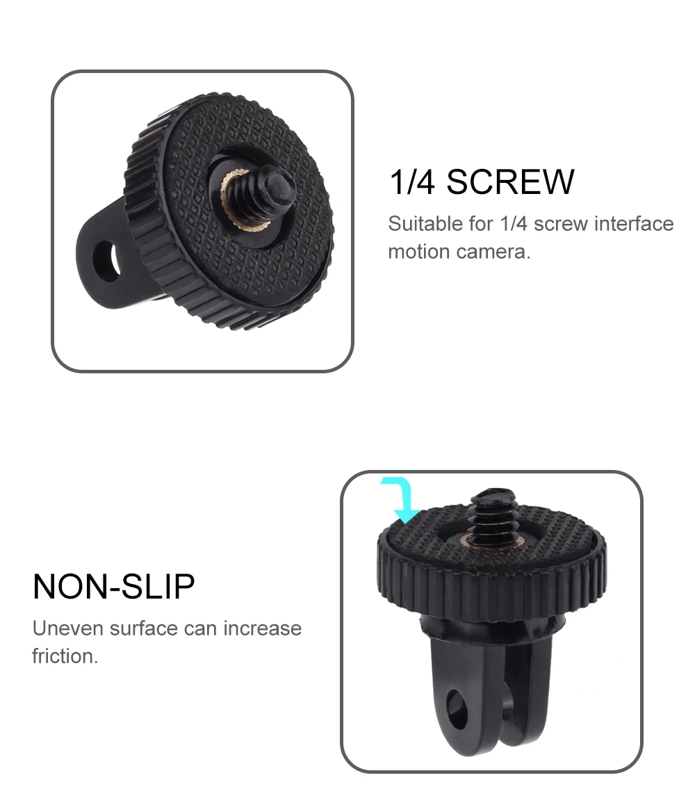For Mini Tripod Mount adaptor/adapter screw for Gopro Hero 8 7 6 5 4 SJcam For xiaomi Yi 4K sjcam Camera accessories