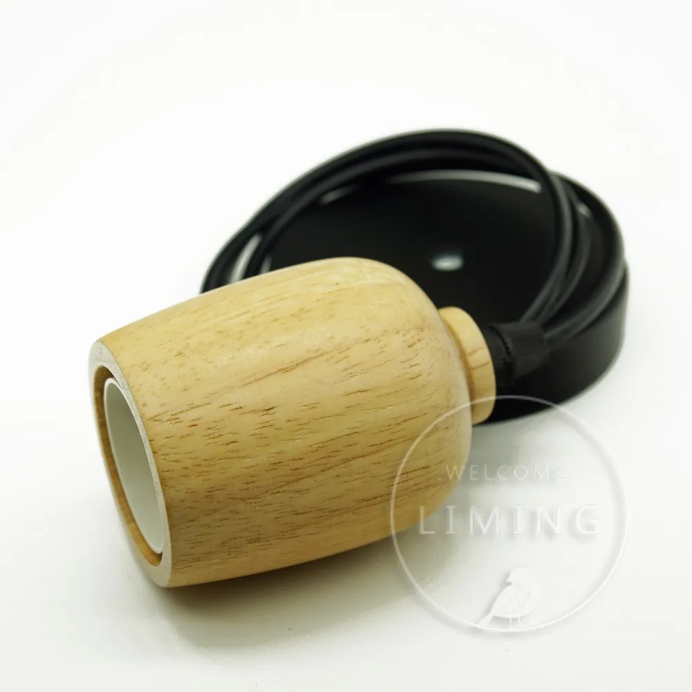 Винтажный подвесной светильник из дубового дерева деревянная Ретро лампа 100 см