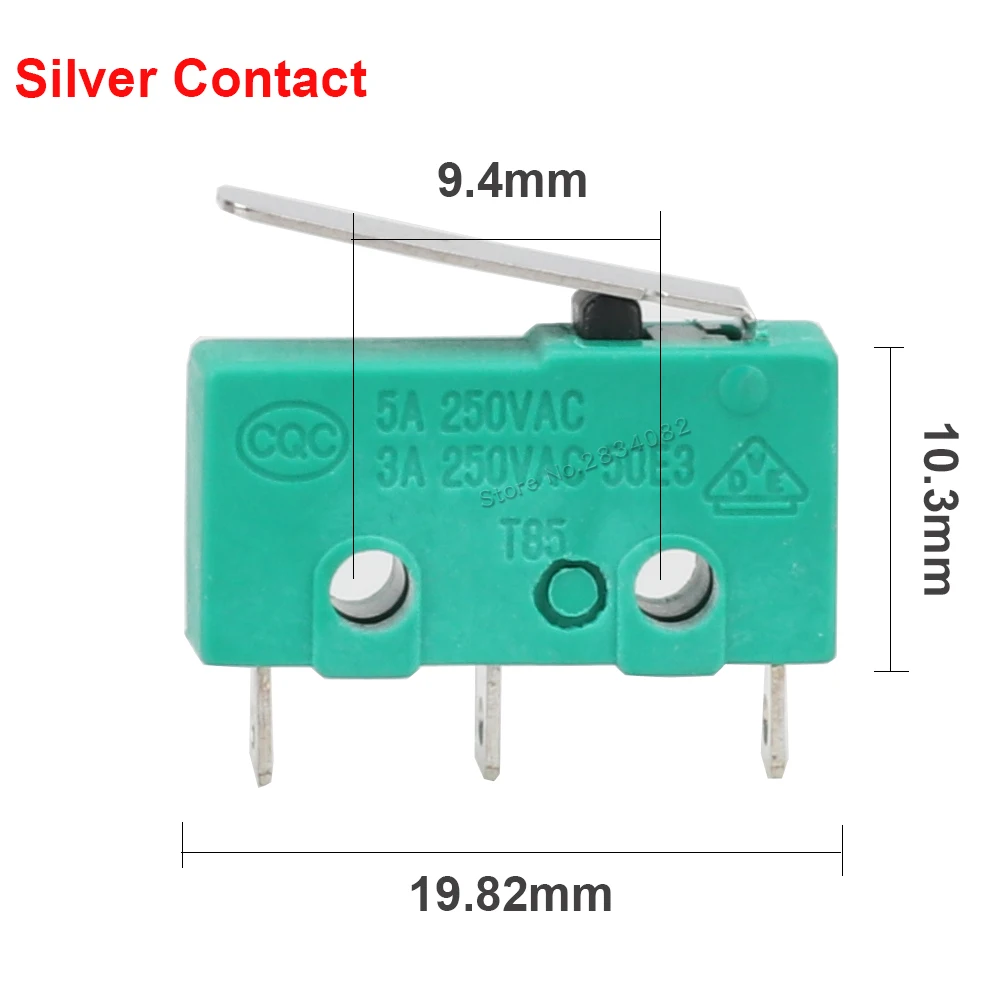 5A 125/250VAC микро переключатель 1NO 1NC 3 контактный уровневый рычажный концевой