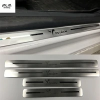 4pcslot ultra thin stainless steel door sill pedal scuff plate for lancia chrysler ypsilon