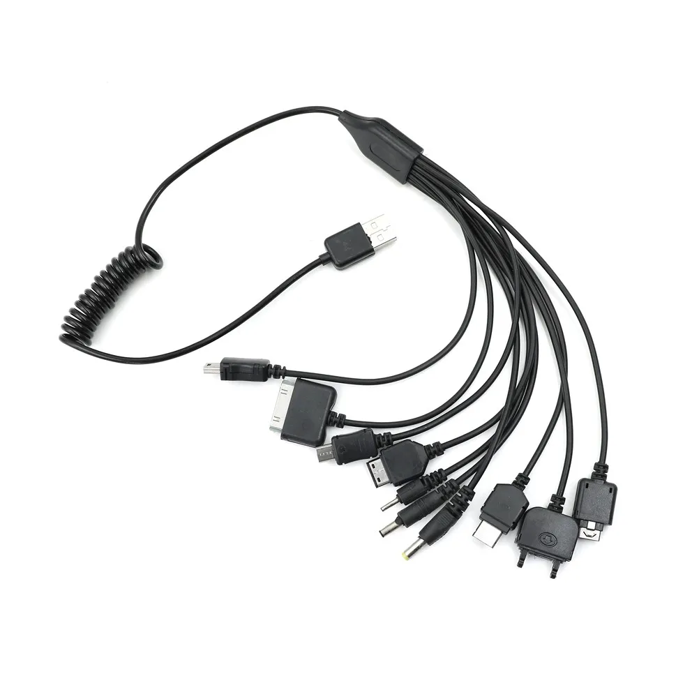 Универсальное многофункциональное зарядное устройство 10 в 1 USB кабель для